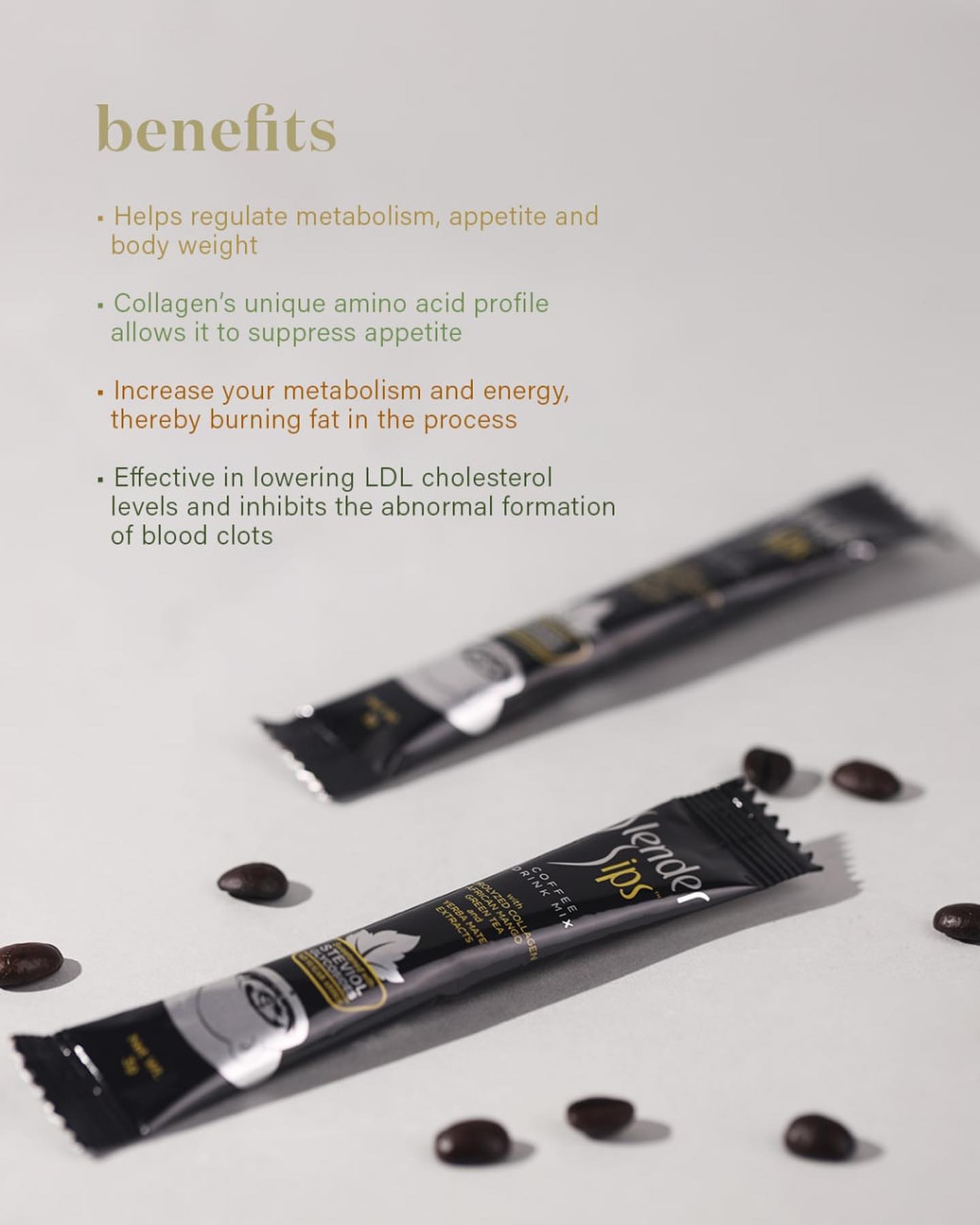 Beautederm Slender Sips Slimming Coffee Mix Drink Benefits Metabolism Appetite Weight Loss