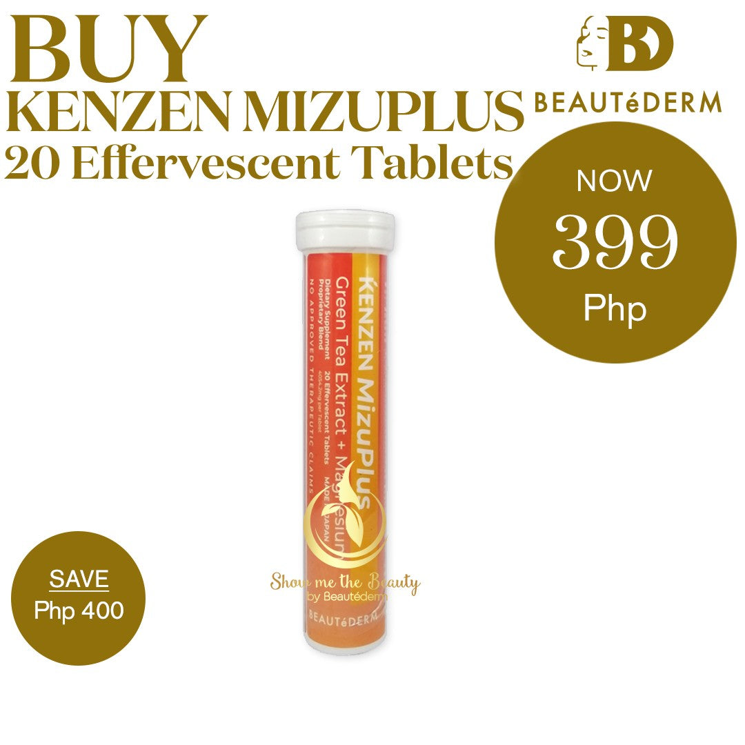 Beautederm Kenzen MizuPlus (Hydration + Ionic Balance) 20 Effervescent Tablets DISCOUNTED PROMO