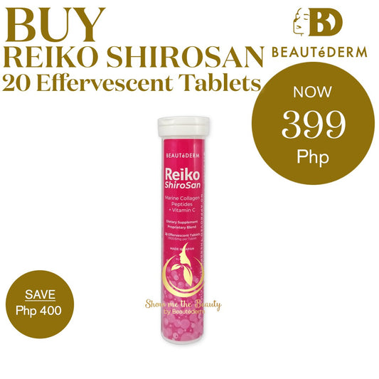 Beautederm Reiko ShiroSan (Whitening & Anti-Aging) 20 Effervescent Tablets DISCOUNTED PROMO