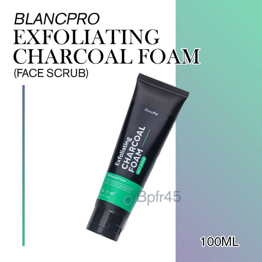 Blanc Pro Exfoliating Charcoal Foam 100ml Face Scrub Blancpro