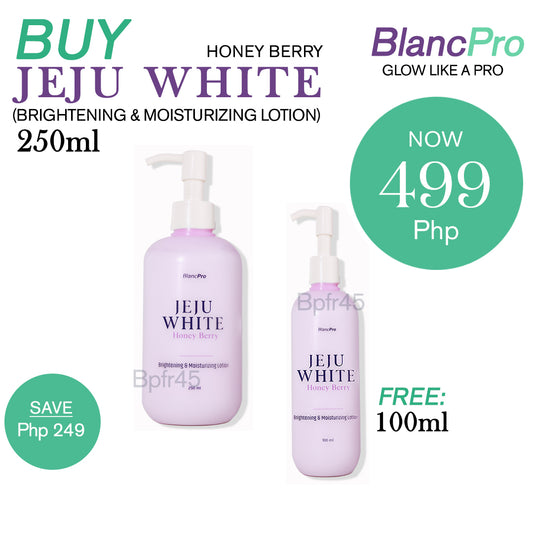 Blanc Pro Jeju White Brightening & Moisturizing Lotion 250ML FREE JEJU 100ML PROMO