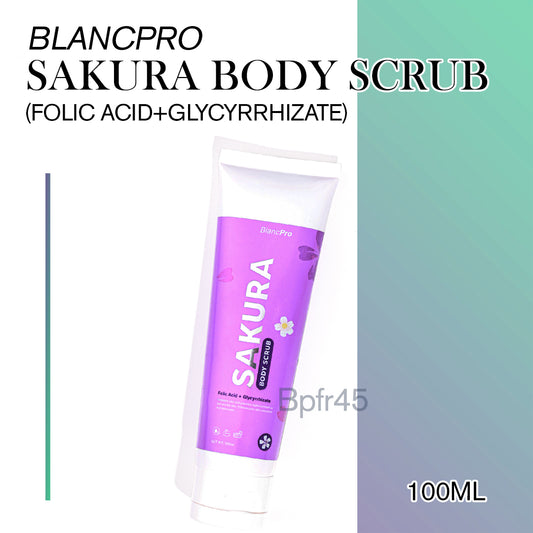 Blanc Pro Sakura Body Scrub 100ml (Folic Acid + Glycyrrhizate) Blancpro
