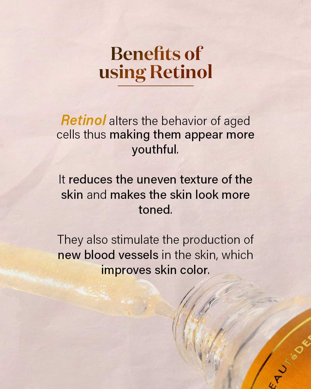 Beautederm Cristaux Gold Elixir Serum Retinol Benefits