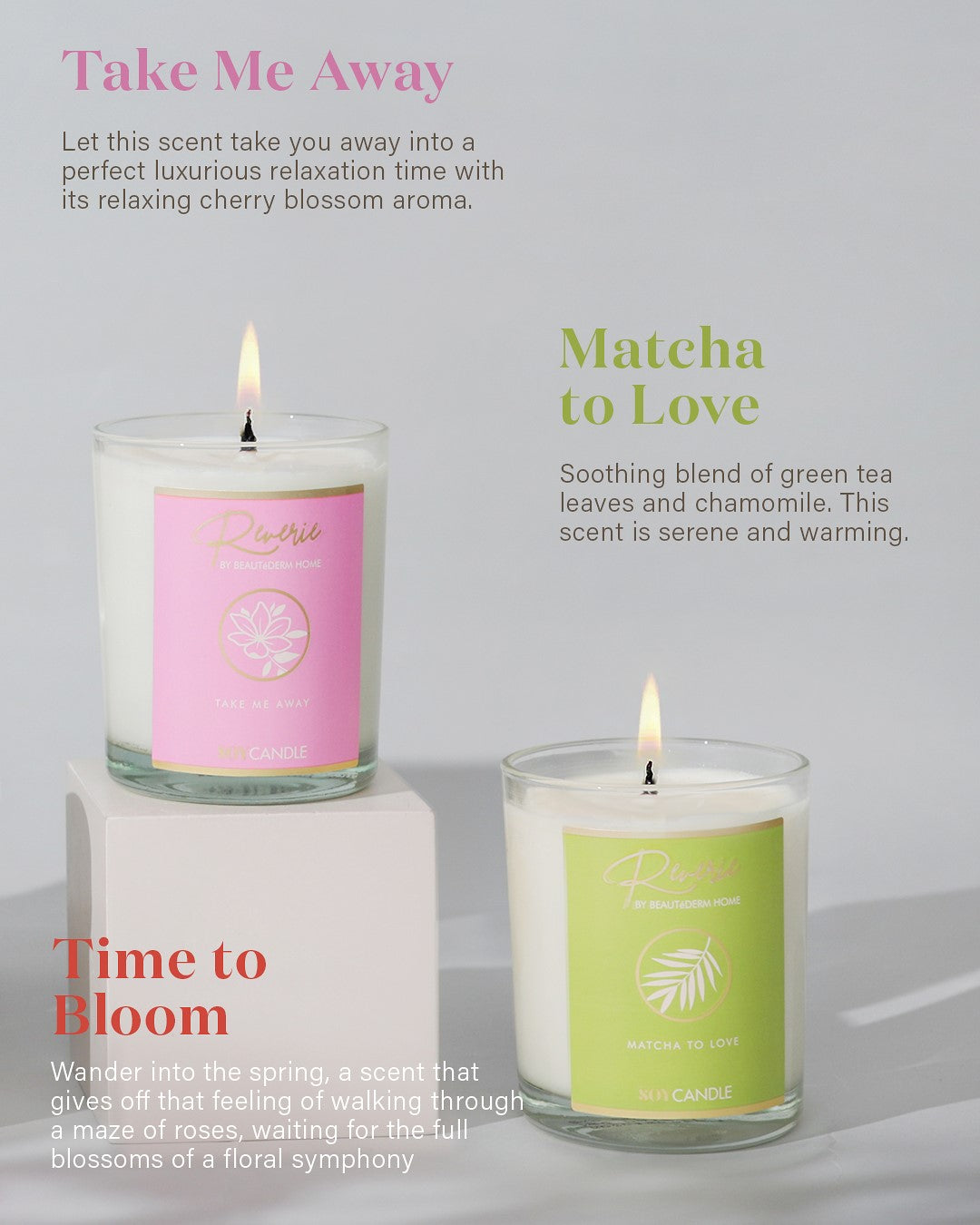 Beautederm Home Reverie Soy Candle Scents
