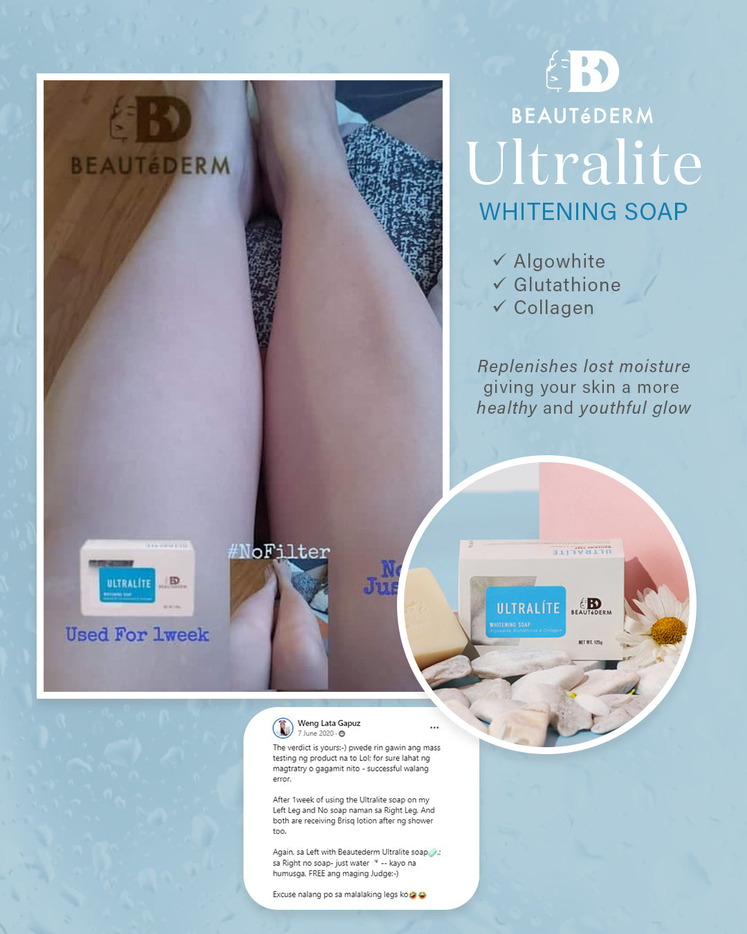 Beautederm Ultralite Whitening Soap Story Testimony